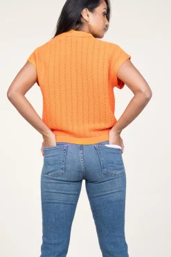 Ajour Top Perikel | Orange... | Suncoo | Little Soho