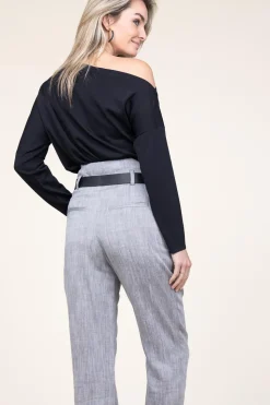 Asymmetrical Tricot Top Lorin | Black... | Dante 6 | Little Soho