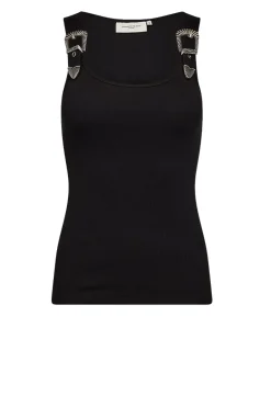 Baby Rib Top With Belt Detail Siv | Black... | Copenhagen Muse | Little Soho