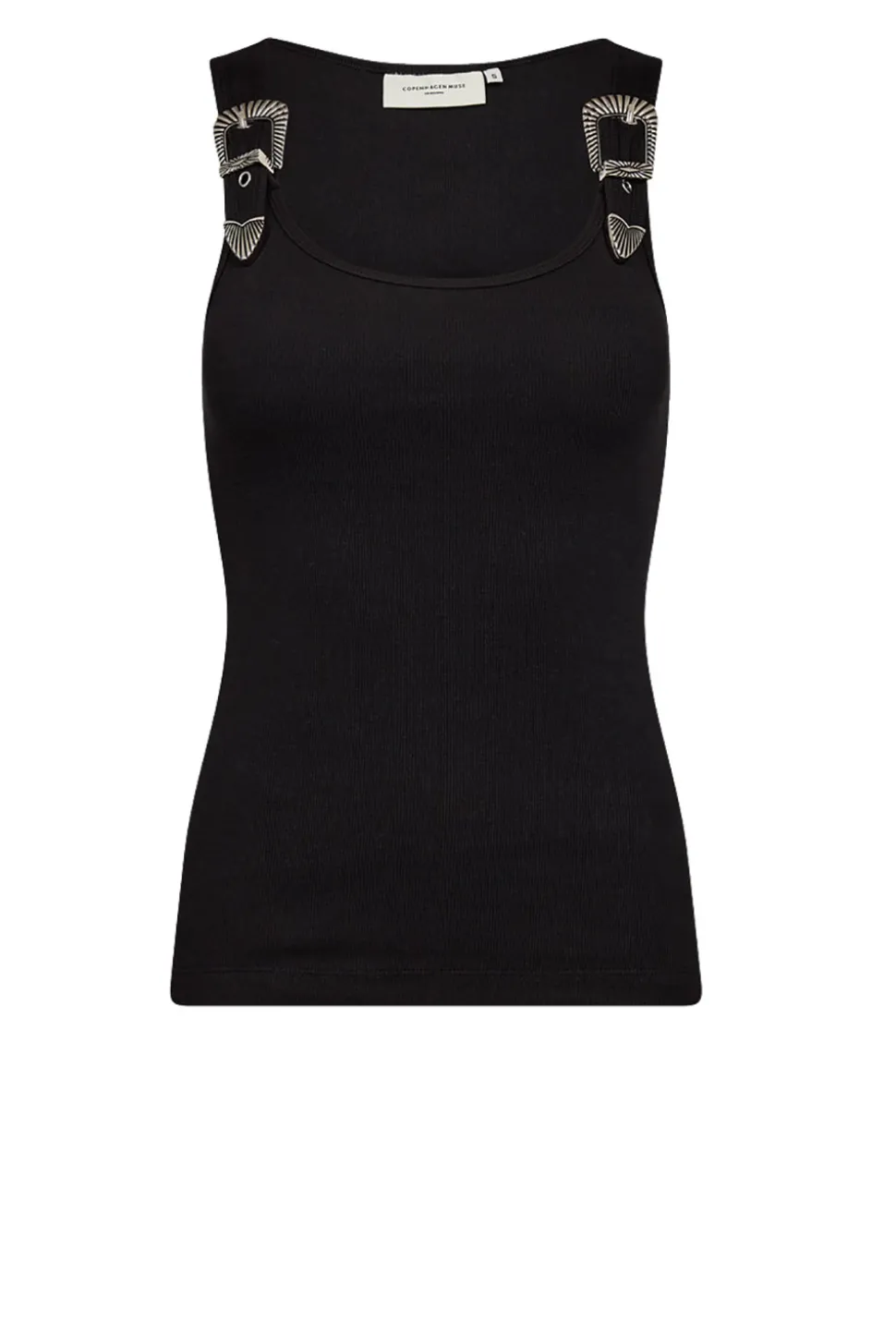 Baby Rib Top With Belt Detail Siv | Black... | Copenhagen Muse | Little Soho