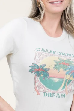 Babyrib T-Shirt With Print Cerena | Natural... | Ba&Sh | Little Soho