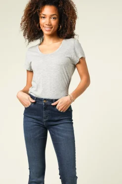 Basic Round Neck T-Shirt Jacksonville | Grey... | American Vintage | Little Soho