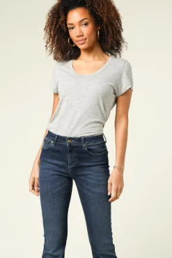 Basic Round Neck T-Shirt Jacksonville | Grey... | American Vintage | Little Soho