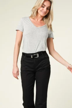 Basic V-Neck T-Shirt Jacksonville | Grey... | American Vintage | Little Soho
