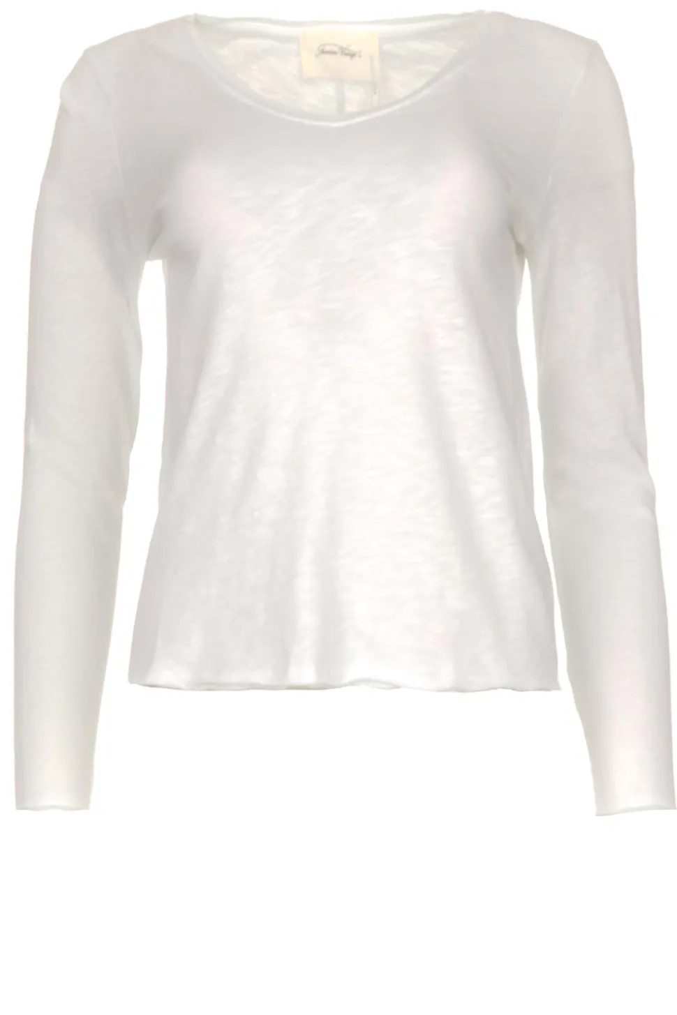 Basic V-Neck T-Shirt Sonoma Longsleeve | White... | American Vintage | Little Soho