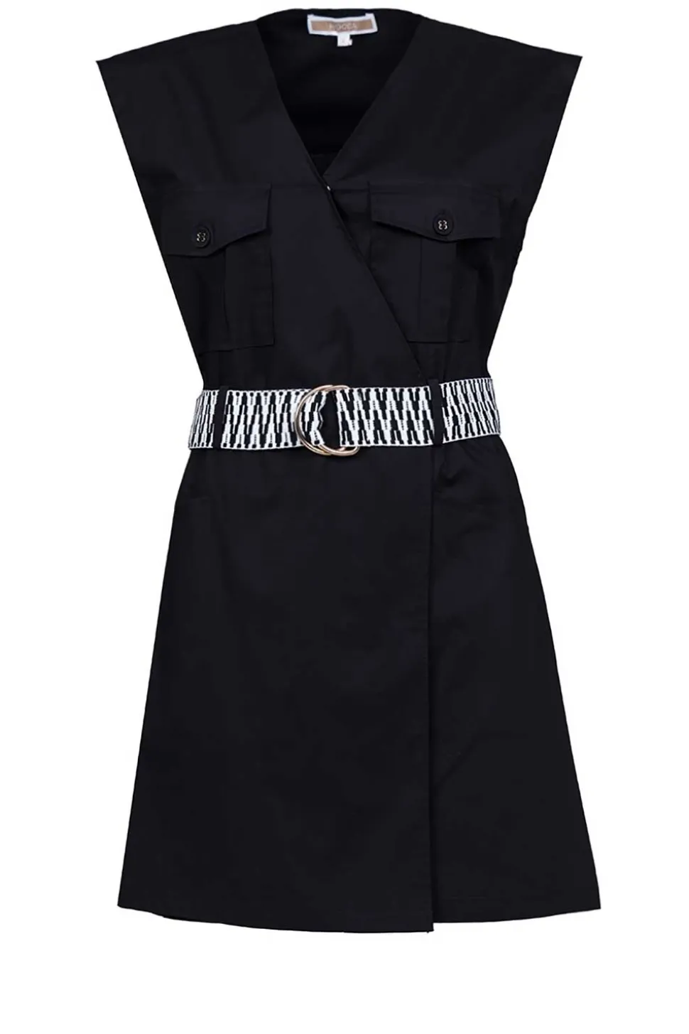 Belted Poplin Dress Relmarr | Black... | Kocca | Little Soho