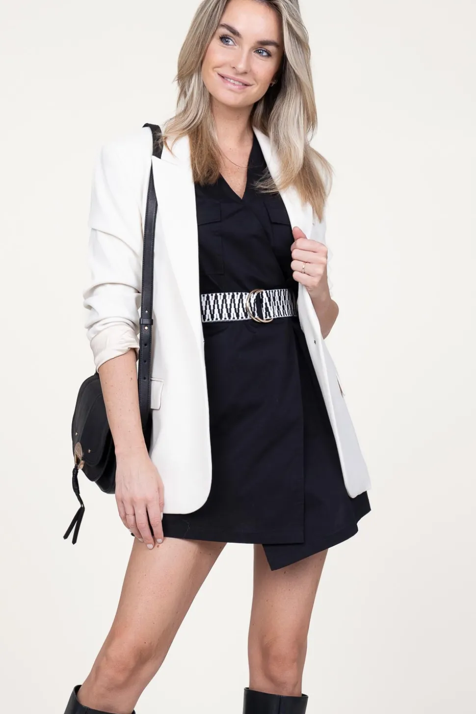 Belted Poplin Dress Relmarr | Black... | Kocca | Little Soho
