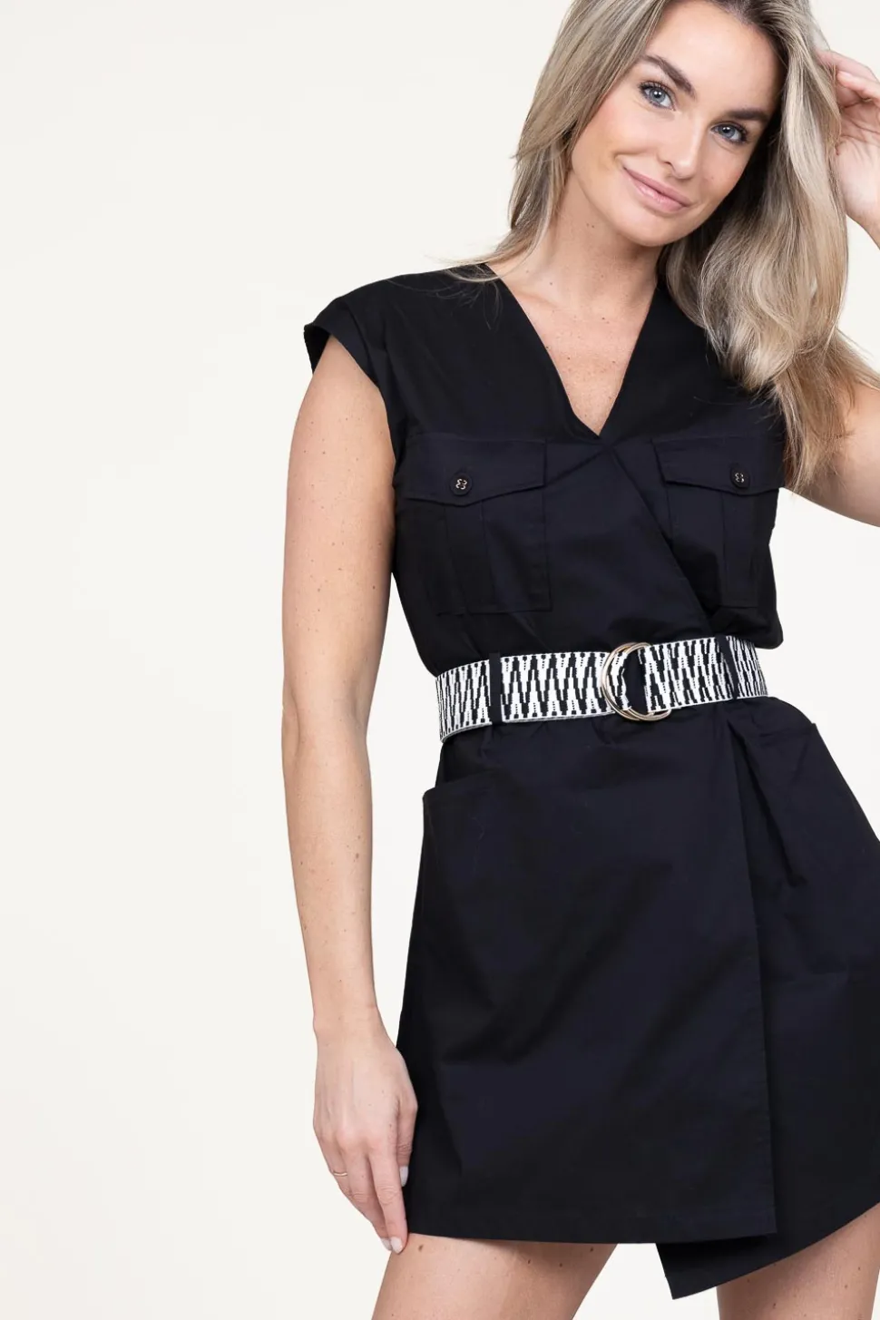 Belted Poplin Dress Relmarr | Black... | Kocca | Little Soho