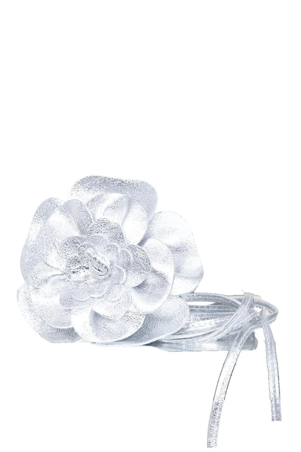 Belt With Flower Detail Flower | Silver... | Little Soho | Little Soho