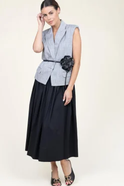Belt With Flower Detail Flower | Black... | Little Soho | Little Soho