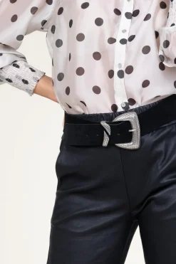 Belt With Silver Colored Buckle Odile | Black... | Berenice | Little Soho