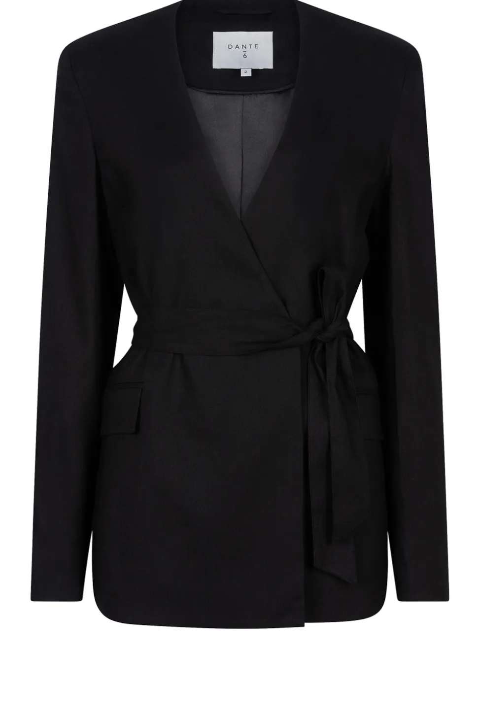 Blazer In Linen Blend Sera | Black... | Dante 6 | Little Soho