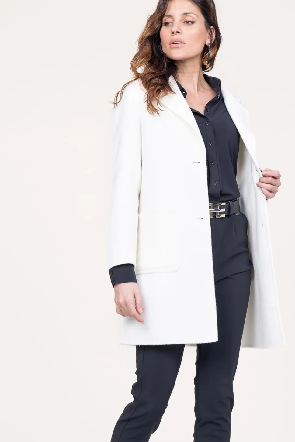 Blazer Jacket In Wool Blend Moya | Natural... | Studio Ar | Little Soho