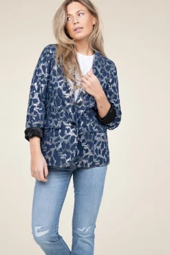 Blazer With Sequins Segal | Blue... | Co'Couture | Little Soho