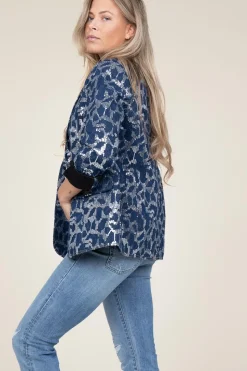 Blazer With Sequins Segal | Blue... | Co'Couture | Little Soho