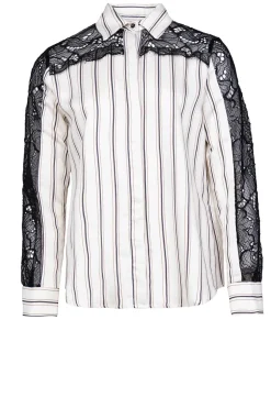 Blouse With Lace Sleeves Roxana | White... | Kocca | Little Soho