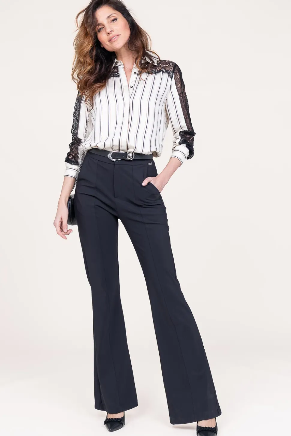 Blouse With Lace Sleeves Roxana | White... | Kocca | Little Soho