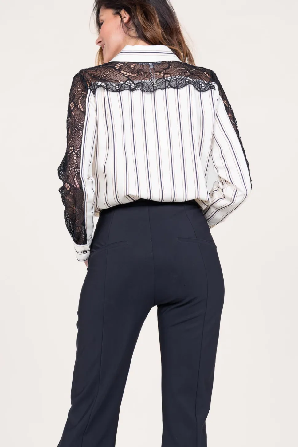 Blouse With Lace Sleeves Roxana | White... | Kocca | Little Soho