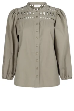 Blouse With Openwork Details Paiva | Green... | Aaiko | Little Soho