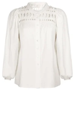 Blouse With Openwork Details Paiva | Natural... | Aaiko | Little Soho