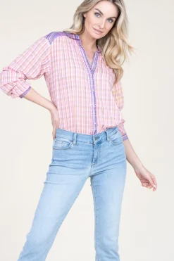 Blouse With Print Cool Spring | Pink... | Berenice | Little Soho