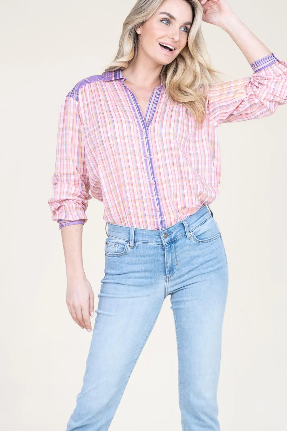 Blouse With Print Cool Spring | Pink... | Berenice | Little Soho