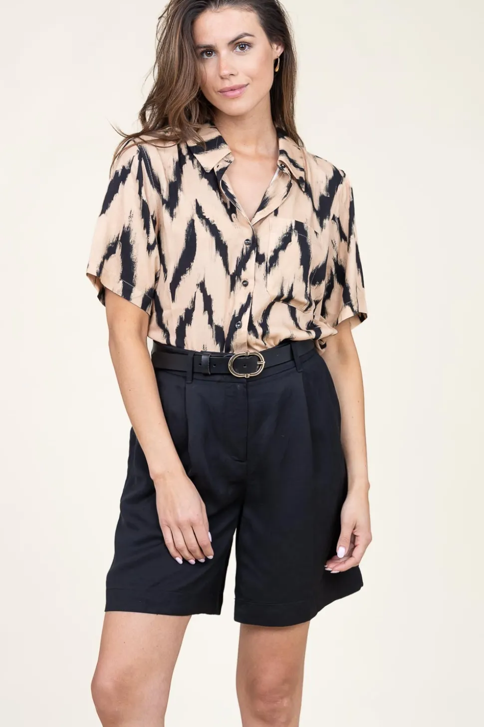 Blouse With Print Jannike | Natural... | Aaiko | Little Soho