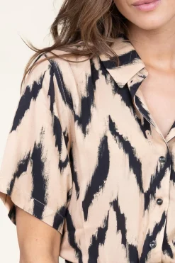 Blouse With Print Jannike | Natural... | Aaiko | Little Soho