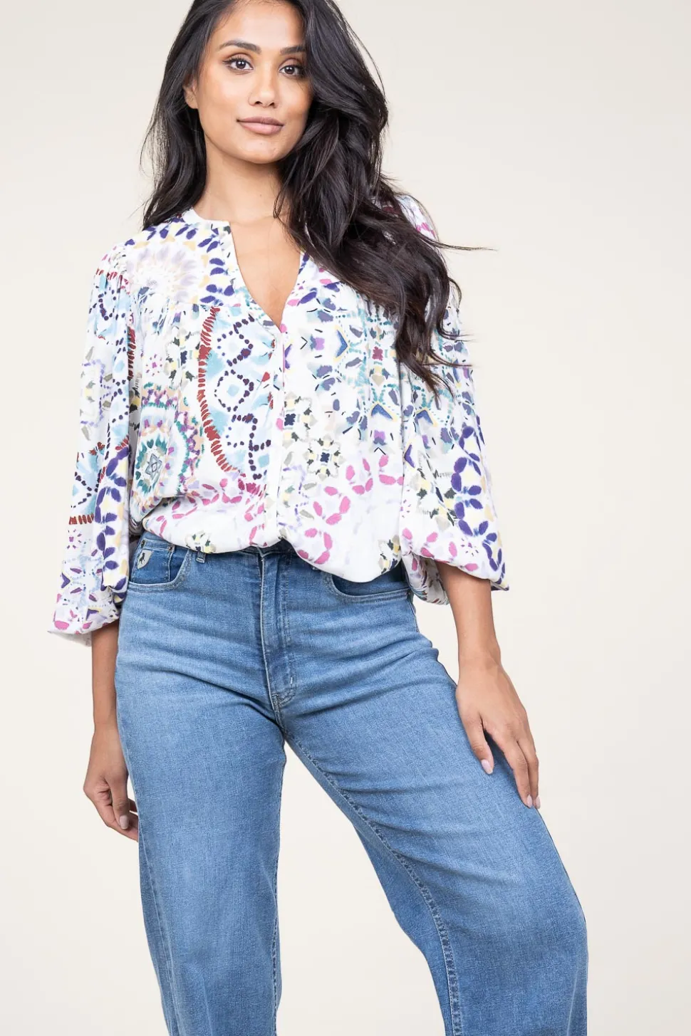 Blouse With Print Luigi | Multi... | Ba&Sh | Little Soho