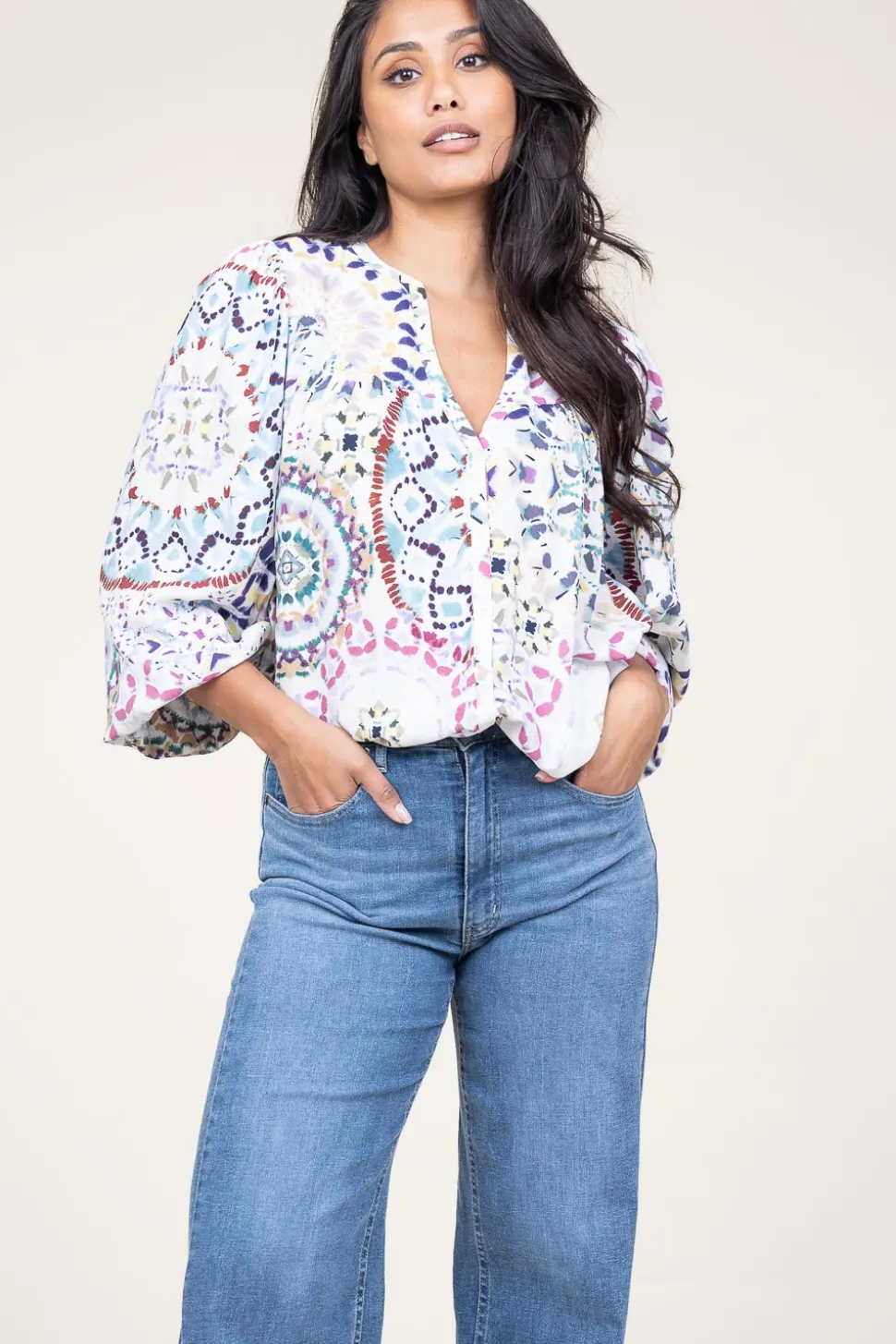 Blouse With Print Luigi | Multi... | Ba&Sh | Little Soho