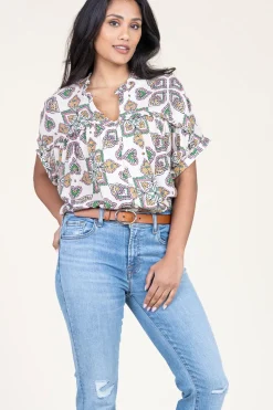 Blouse With Print Minya | Natural... | Louizon | Little Soho