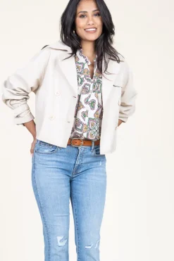 Blouse With Print Minya | Natural... | Louizon | Little Soho