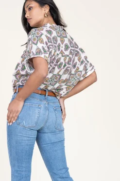 Blouse With Print Minya | Natural... | Louizon | Little Soho