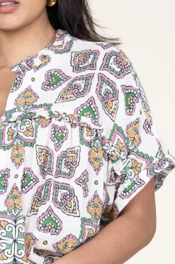 Blouse With Print Minya | Natural... | Louizon | Little Soho