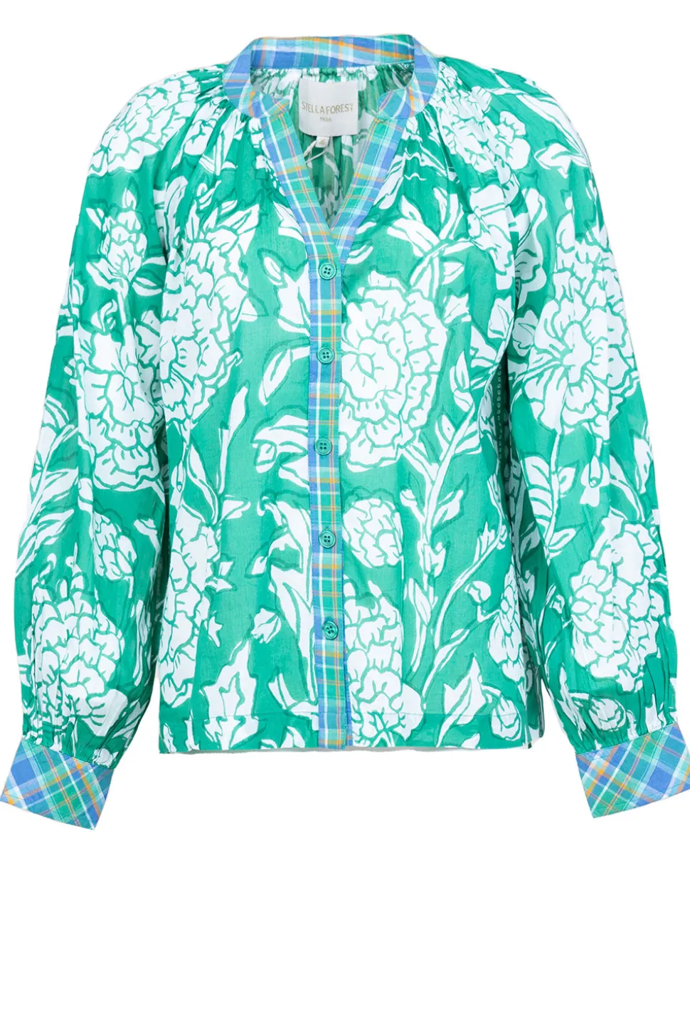 Blouse With Print Mora | Green... | Stella Forest | Little Soho