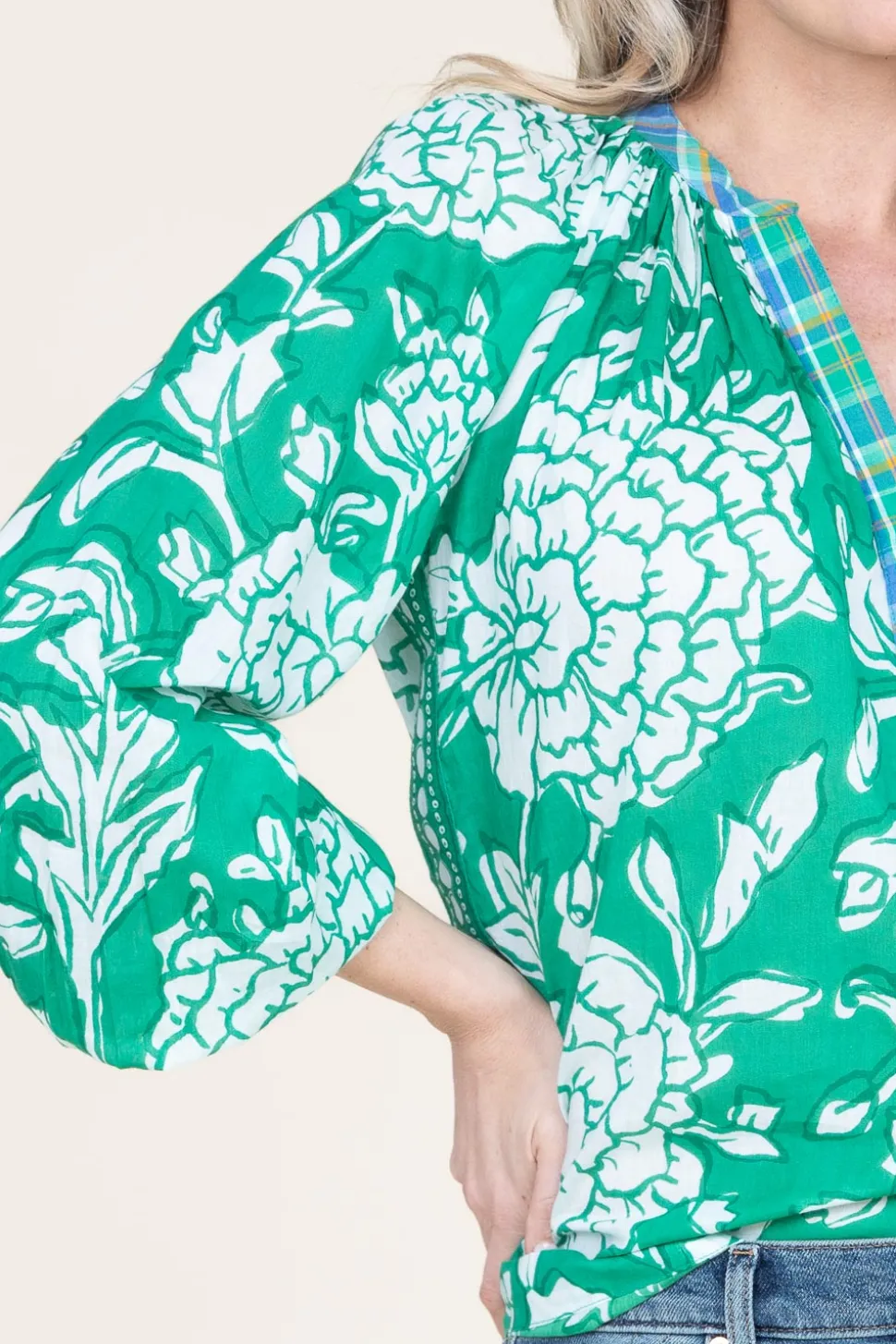 Blouse With Print Mora | Green... | Stella Forest | Little Soho