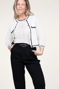 Boucle Openwork Cardigan Giany | Natural... | Suncoo | Little Soho