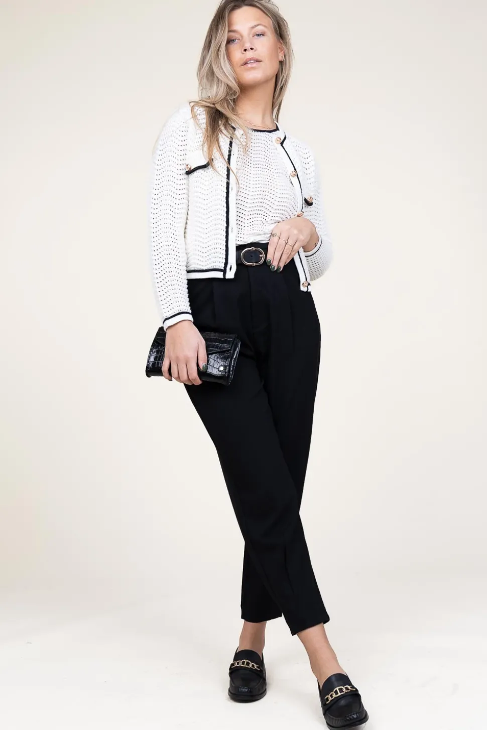 Boucle Openwork Cardigan Giany | Natural... | Suncoo | Little Soho
