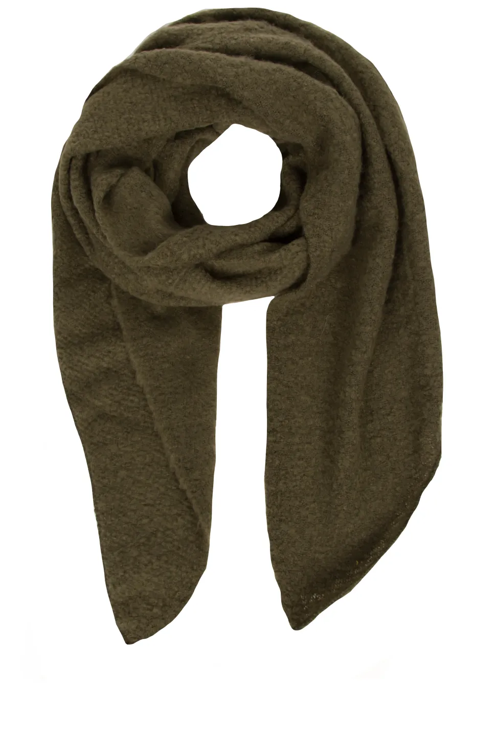 Boucle Scarf Aria | Army Green... | Little Soho | Little Soho