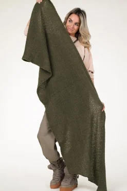 Boucle Scarf Aria | Army Green... | Little Soho | Little Soho