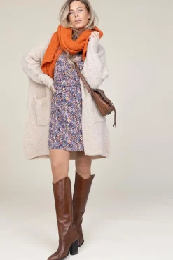 Boucle Scarf Aria | Orange... | Little Soho | Little Soho