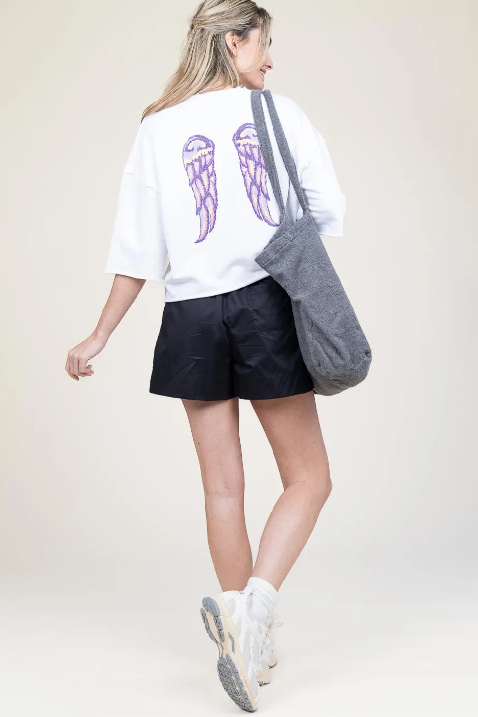 Boxy Sweatshirt Eclipse | White... | Berenice | Little Soho