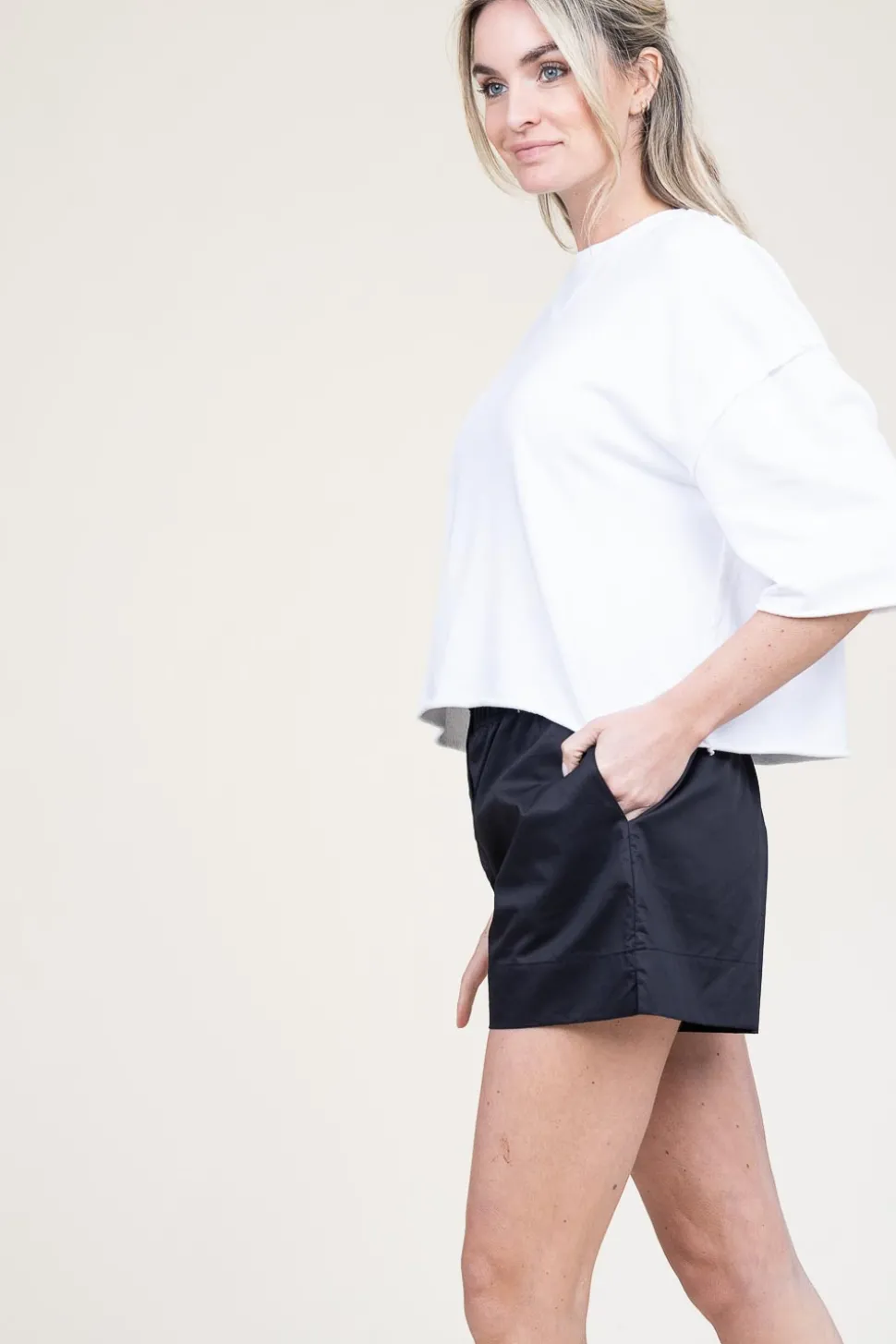Boxy Sweatshirt Eclipse | White... | Berenice | Little Soho