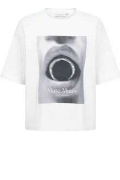 Boxy T-Shirt With Print Muse | Natural... | Copenhagen Muse | Little Soho