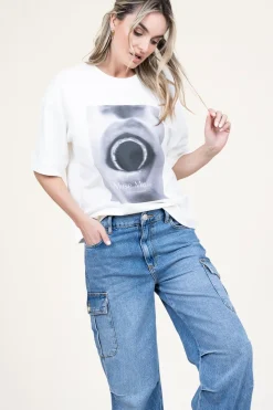 Boxy T-Shirt With Print Muse | Natural... | Copenhagen Muse | Little Soho