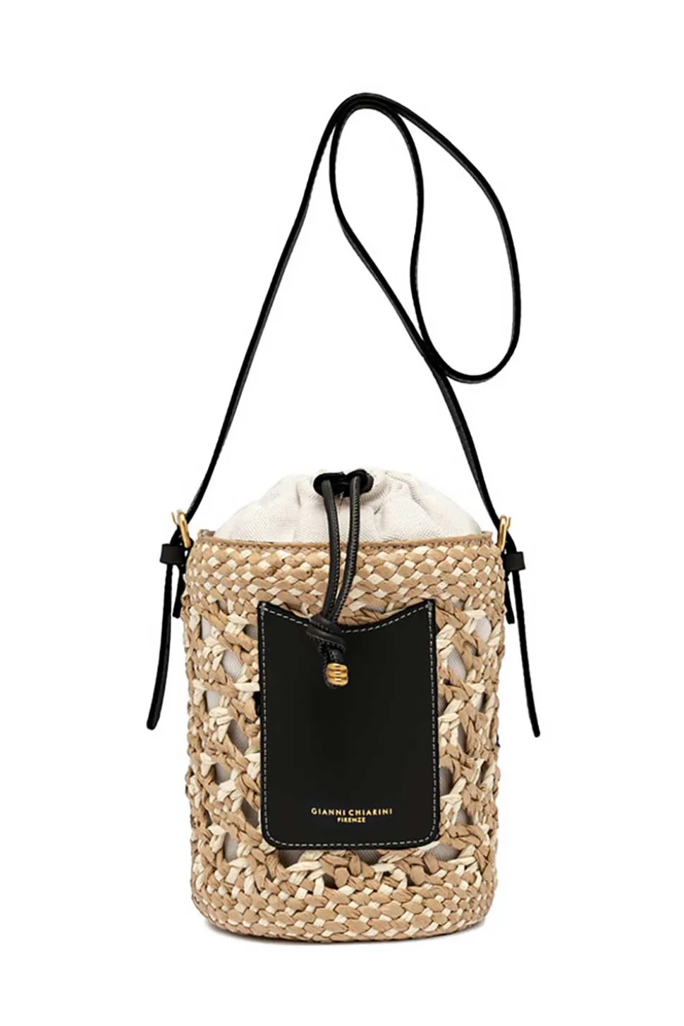 Braided Bucket Bag Soana Big | Black... | Gianni Chiarini | Little Soho