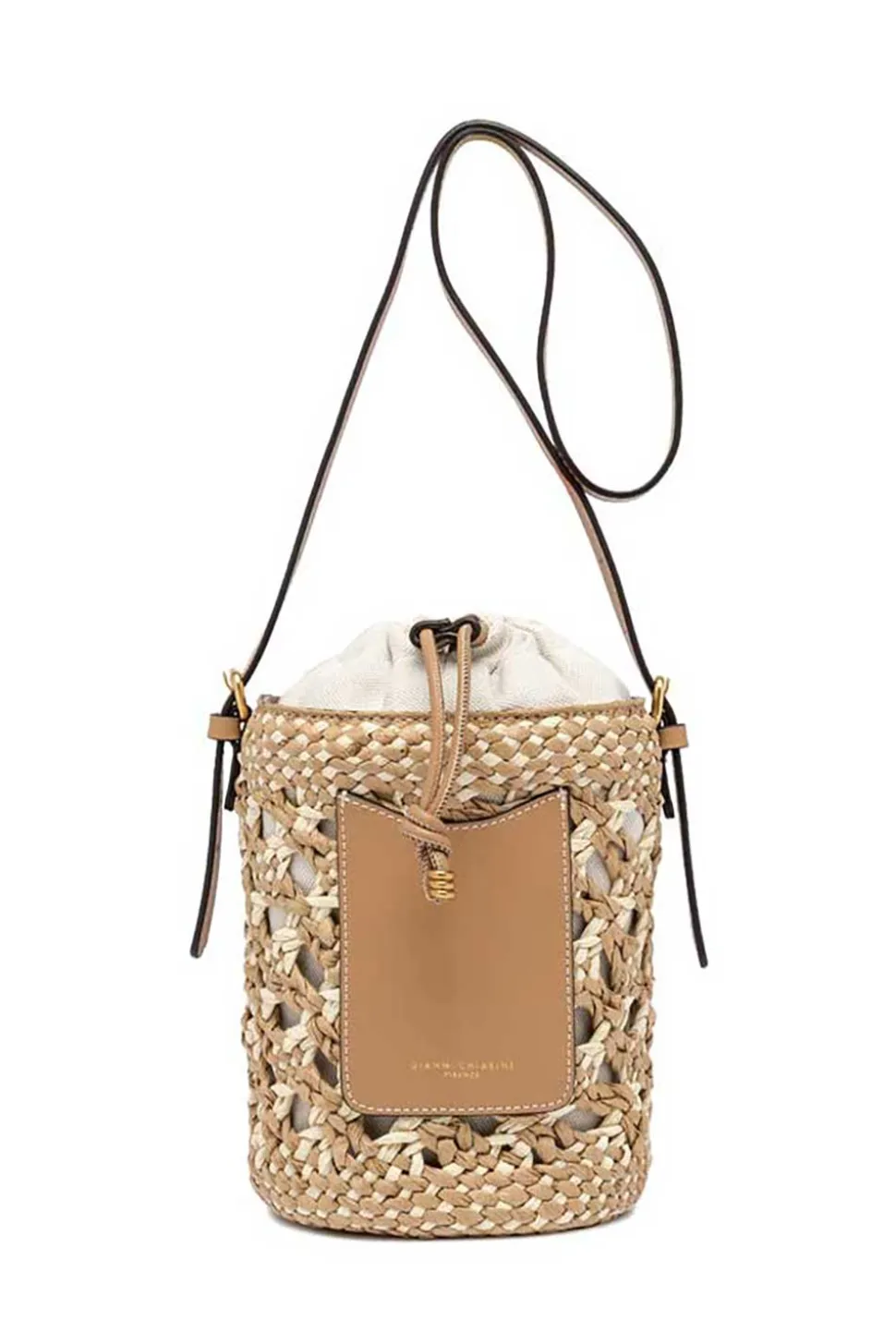Braided Bucket Bag Soana Big | Natural... | Gianni Chiarini | Little Soho