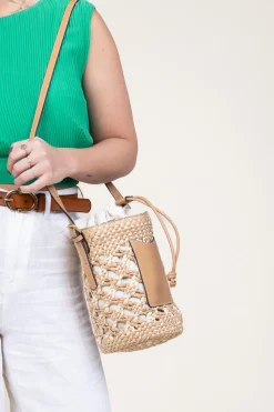 Braided Bucket Bag Soana Big | Natural... | Gianni Chiarini | Little Soho
