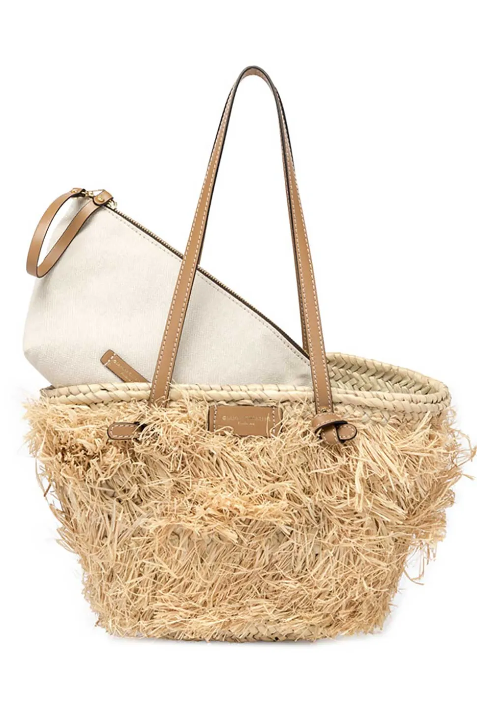Braided Shoulder Bag Mitra | Beige... | Gianni Chiarini | Little Soho