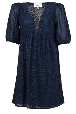Broidery Dress With Deep V-Neck Brancia | Blue... | Ba&Sh | Little Soho